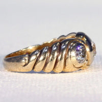 Art Nouveau 3 Stone Diamond Ring